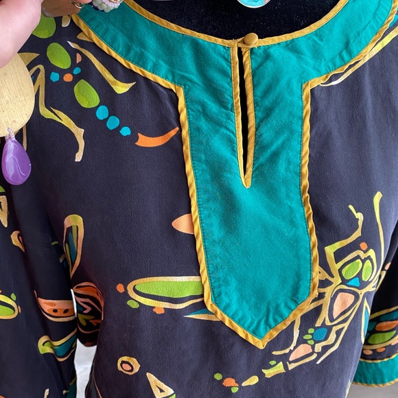 Vintage Bob Mackie wearable art dragonfly tunic, size small - Picture 8 of 12